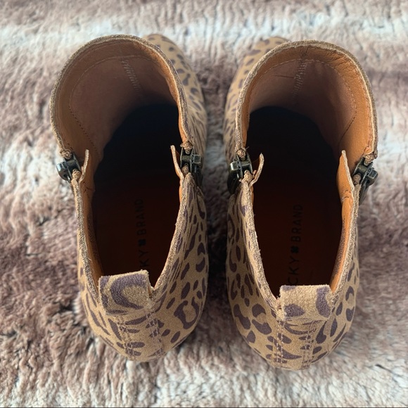 Lucky Brand Basel Bootie Leopard Javan Suede - Picture 7 of 11